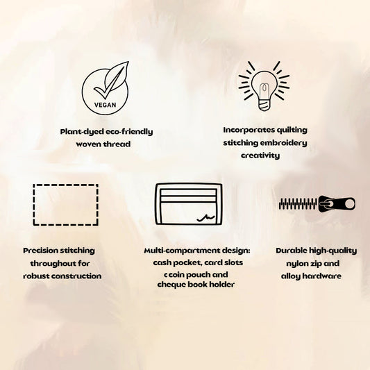 Happiness Glows Van Quilted Wallet