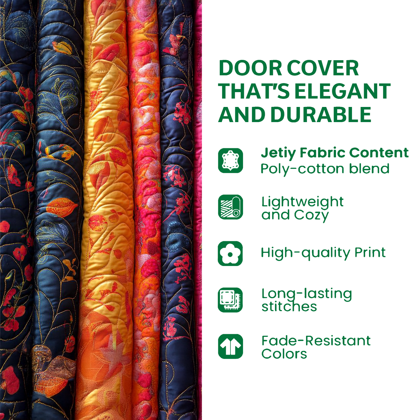 Holiday Light Quilted Door Cover