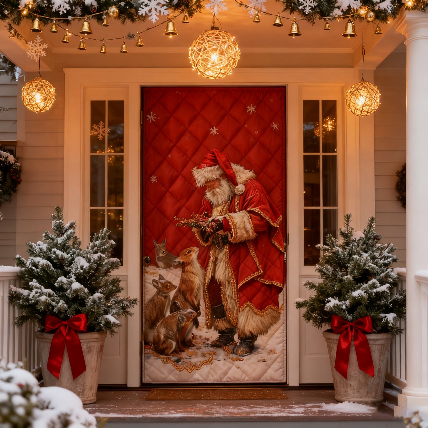 Everyone Received A Gift Quilted Door Cover