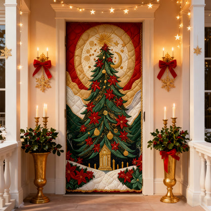 Magical Christmas Tree Quilted Door Cover