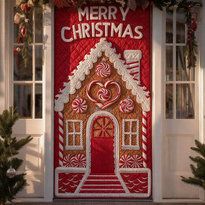 Gingerbread House Quilted Door Cover