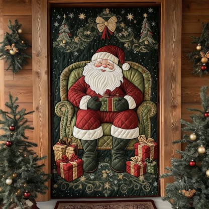 Santa Workshop Quilted Door Cover