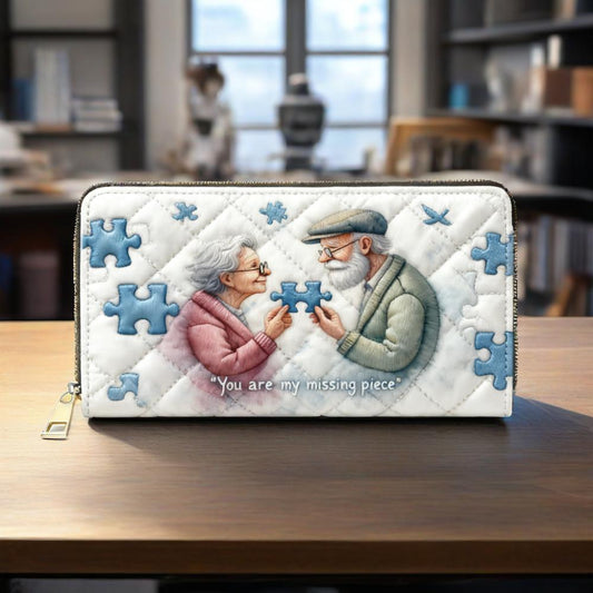 You Are My Missing Piece Van Quilted Wallet