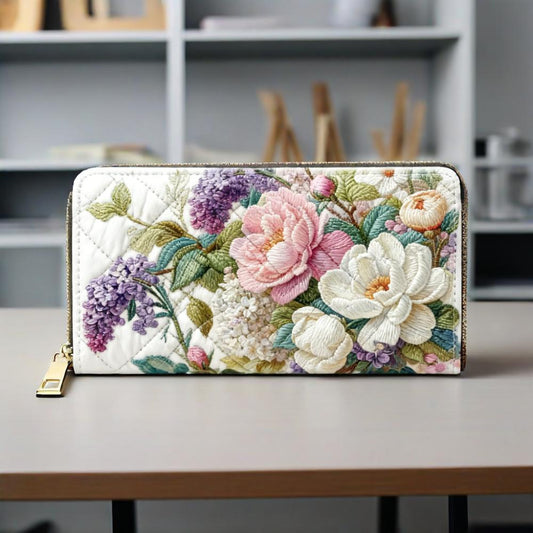 Flower Fairy's Garden Van Quilted Wallet