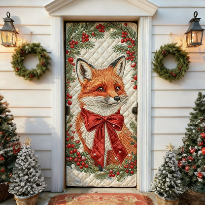 Christmas Fox Quilted Door Cover