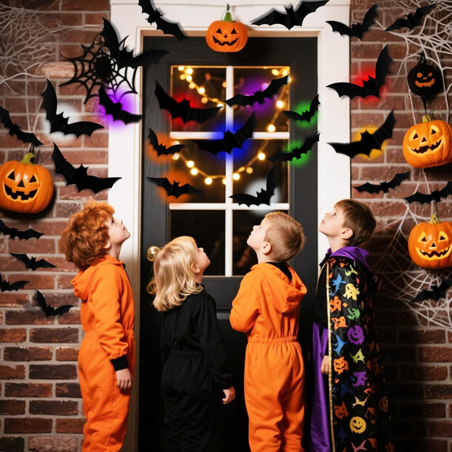 3D Halloween Bat Light Decoration