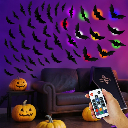 3D Halloween Bat Light Decoration