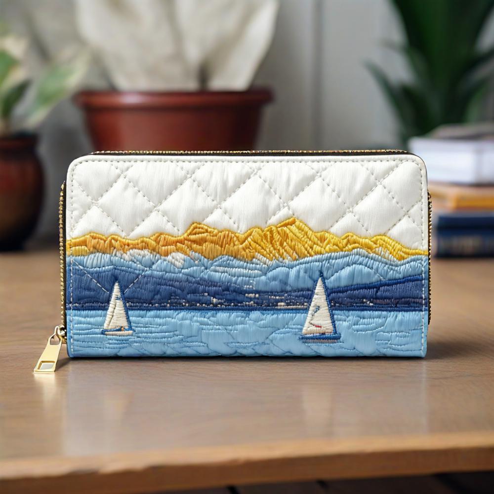 Sailing Freely Van Quilted Wallet