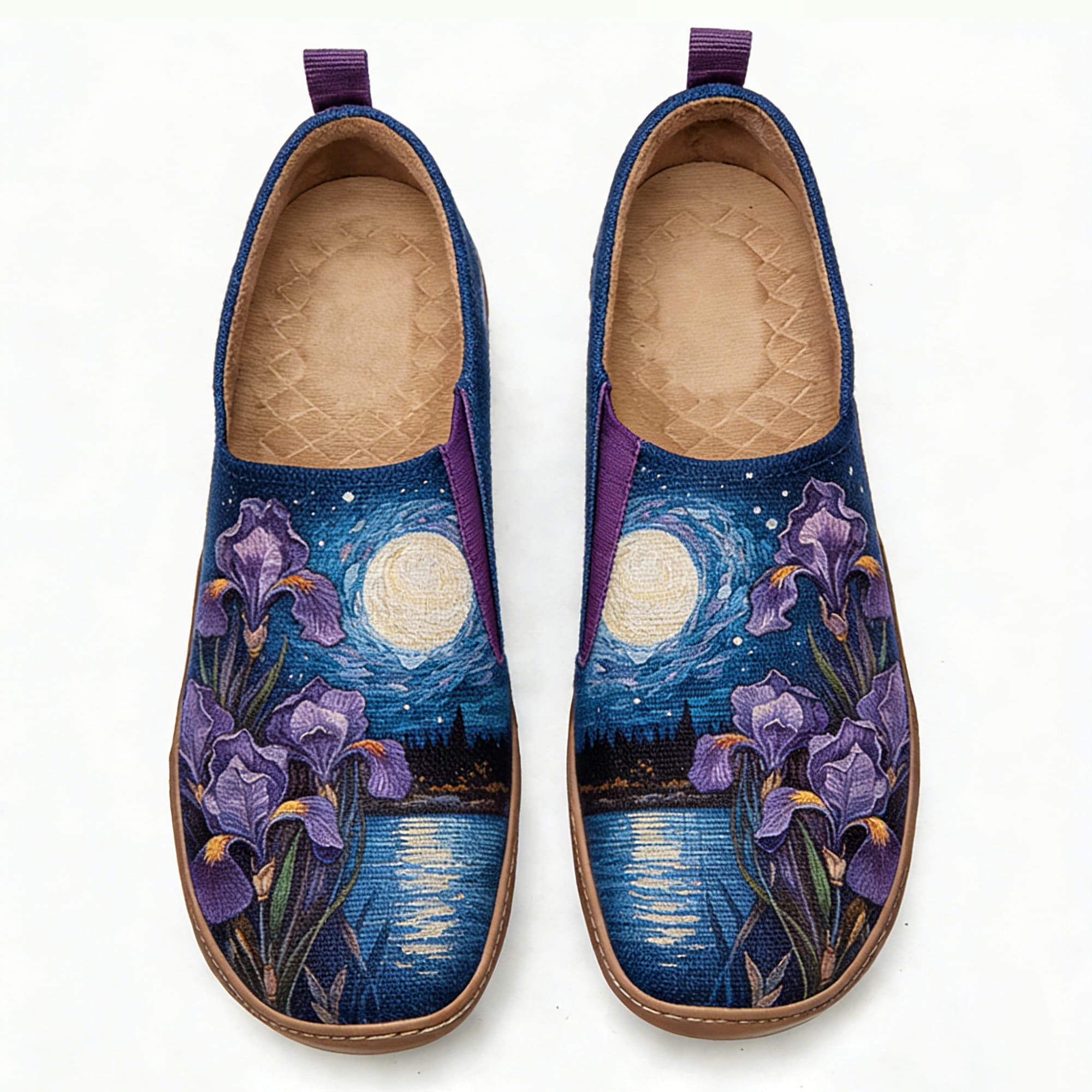 Starry Night Iris Canvas Casual Shoes