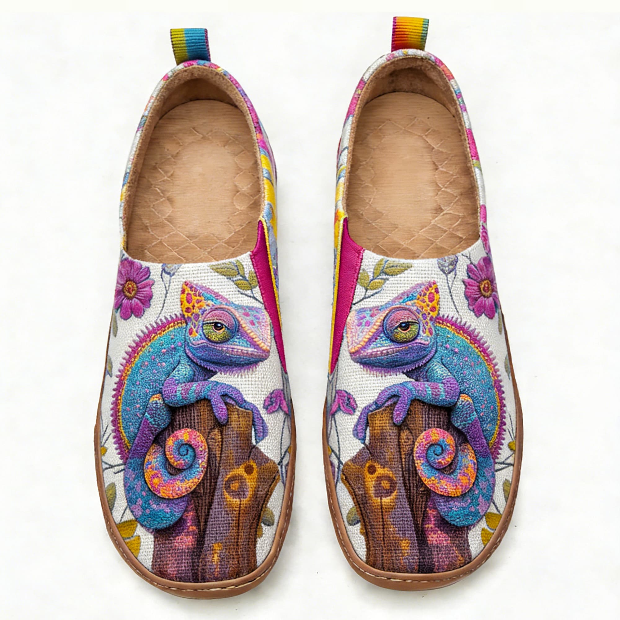 Rainbow Chameleon Canvas Casual Shoes