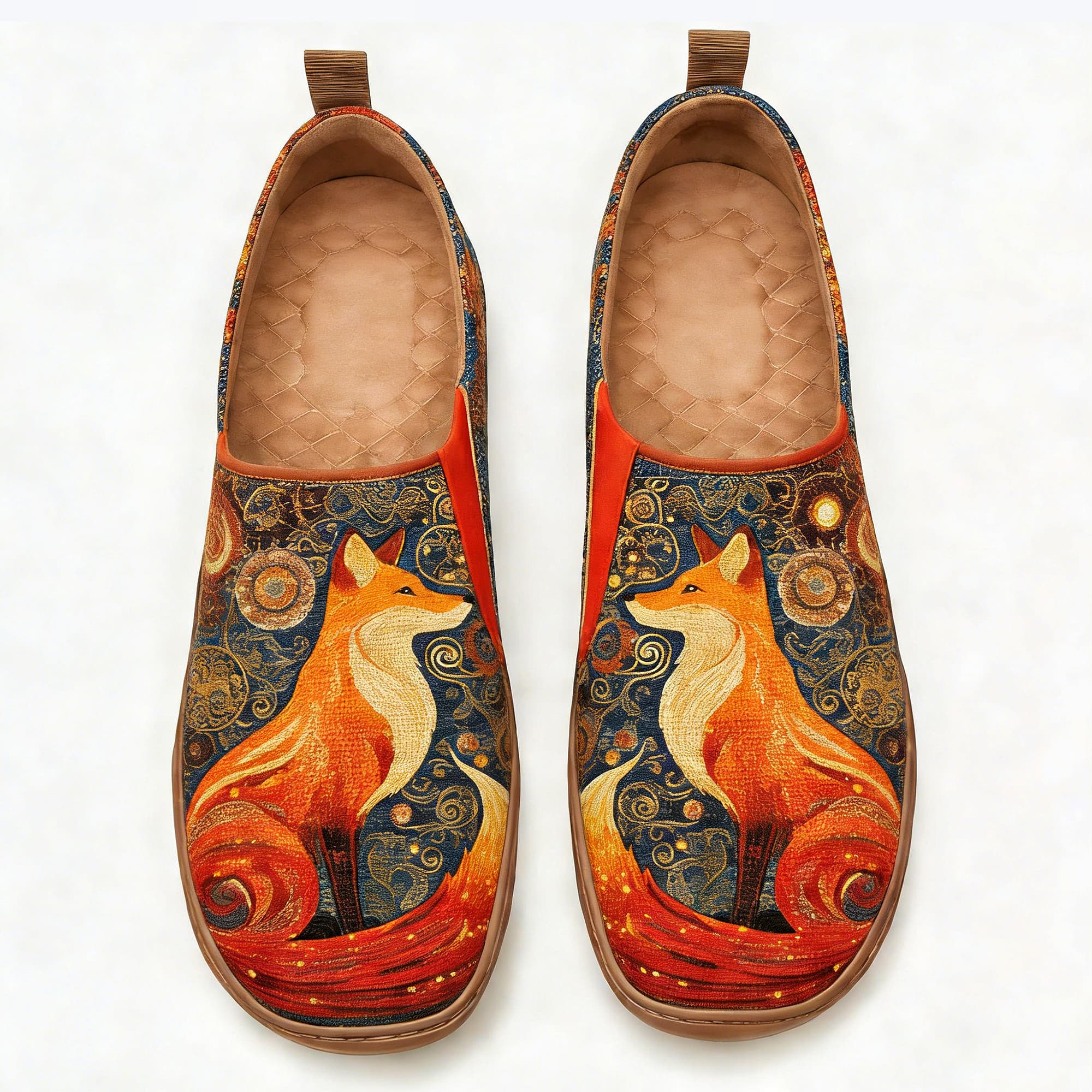 Mystic Swirl Fox Canvas Casual Shoes