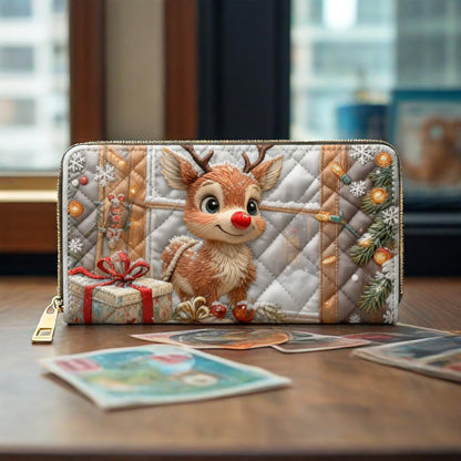Gift From The Reindeer Van Quilted Wallet