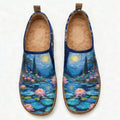 Starry Night Water Lily Canvas Casual Shoes