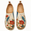 Oriental Bird & Peony Canvas Casual Shoes