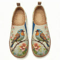 Blossom Branch Sparrow Canvas Casual Shoes
