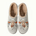 Crazy Alpaca Embroidery Plush Printed Slippers