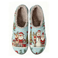 Christmas Season Begins Embroidery Plush Printed Slippers