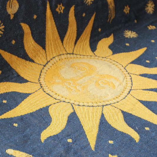 Textile City American Country Retro Jacquard Woven Blanket Sun Moon God Sofa Throw Dust-proof Cushion Carpet Cushion 180x230cm