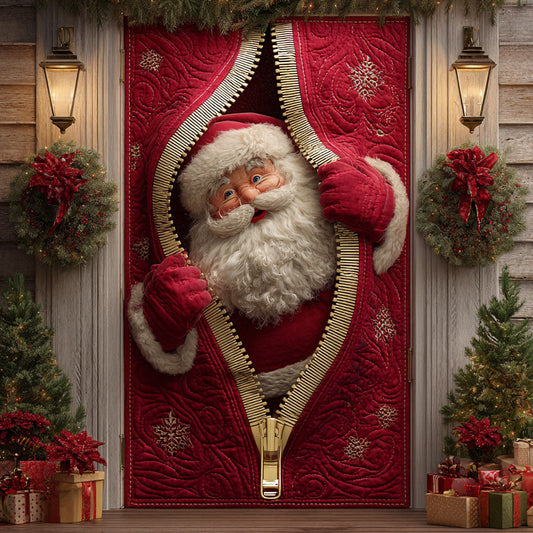 Joyful Peek Quilted Door Cover