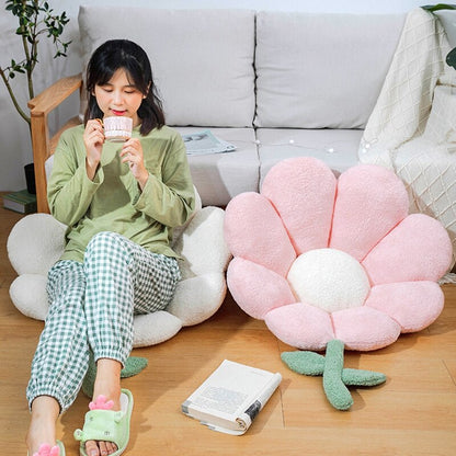 Ins Flower Waist Cushions Backrest Sofa Pillow Soft Office Chair Seat Cushion Lumbar Pad Pillow Birthday Gift Home Decor