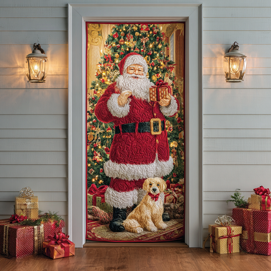 Santa Wonder Quilted Door Cover