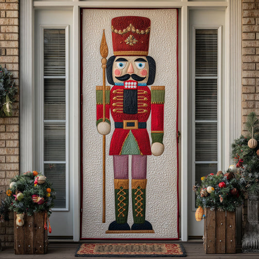 The Christmas March Quilted Door Cover