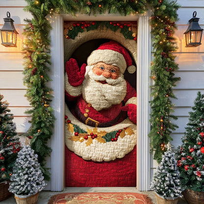 Yuletide Greetings Quilted Door Cover