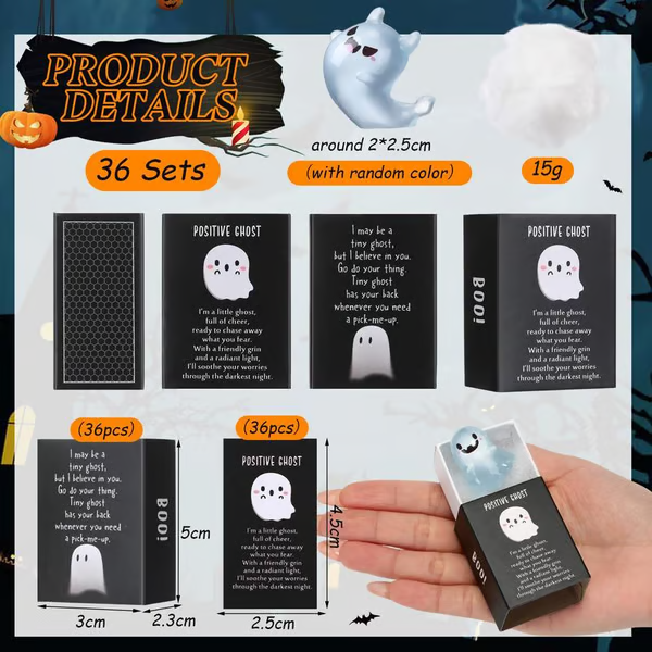 Halloween Luminous Ghost Model Ornaments (With box)