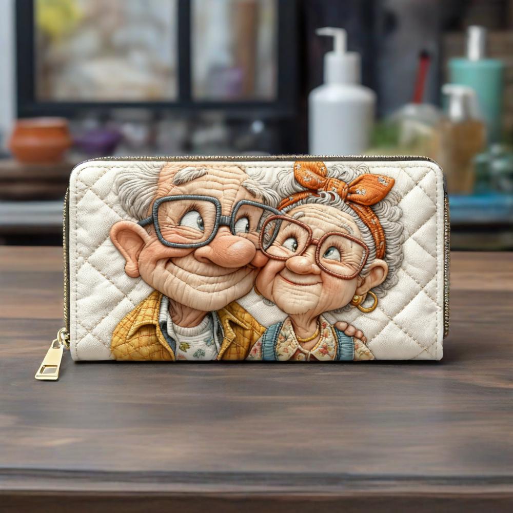 Hand in Hand with Beloved Van Quilted Wallet
