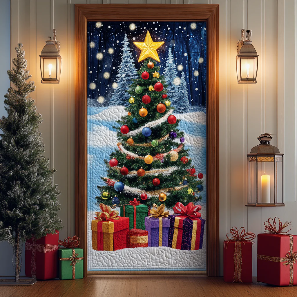 Bright Star Quilted Door Cover