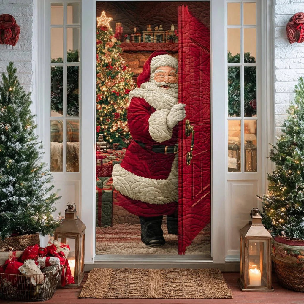 Christmas Is Here Quilted Door Cover