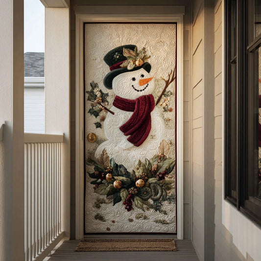 Jolly Flakes Quilted Door Cover