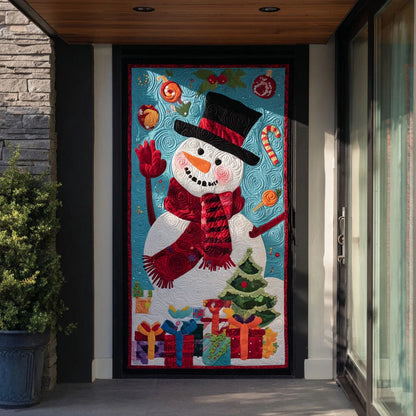 Frosty Buddy Quilted Door Cover