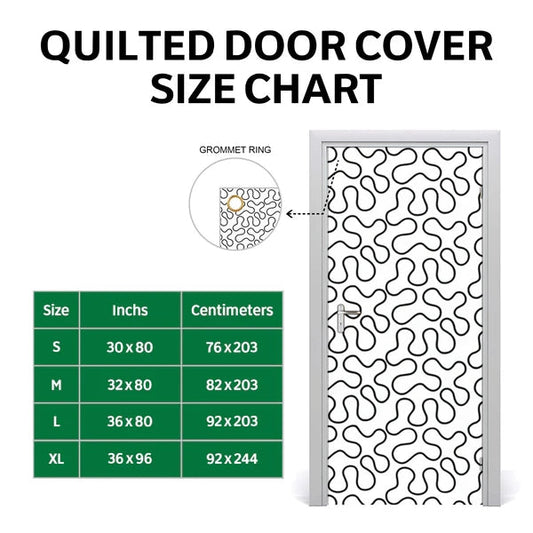 Jolly Flakes Quilted Door Cover