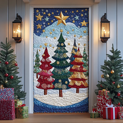 Joyful Scene Quilted Door Cover